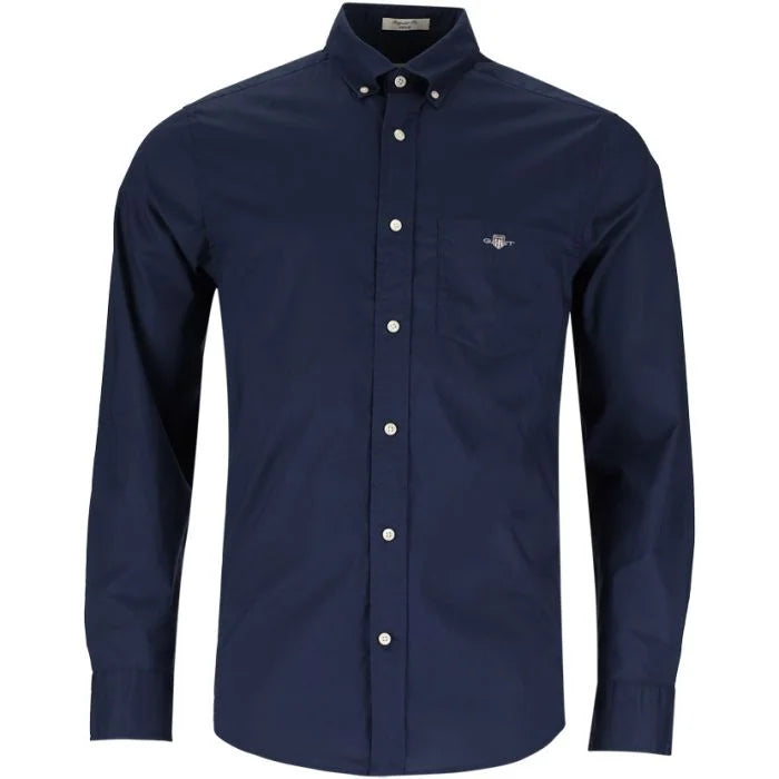 Gant Reg Poplin Mens Shirt Navy/Marine