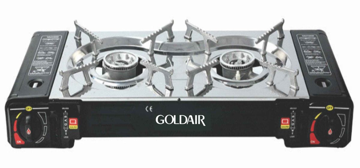 Goldair Gas Stove Goldair 2 Burner Portable Camping Gas Stove GGCH-200 (7497627271257)