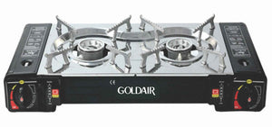 Goldair Gas Stove Goldair 2 Burner Portable Camping Gas Stove GGCH-200 (7497627271257)
