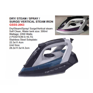 Goldair IRON Goldair Dry Steam Spray Surge Vertical Steam Iron GSSS-2063 (7498305208409)