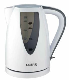 Goldair KETTLE Goldair 1.7L 360 Degrees Plastic Kettle White GPK-1700