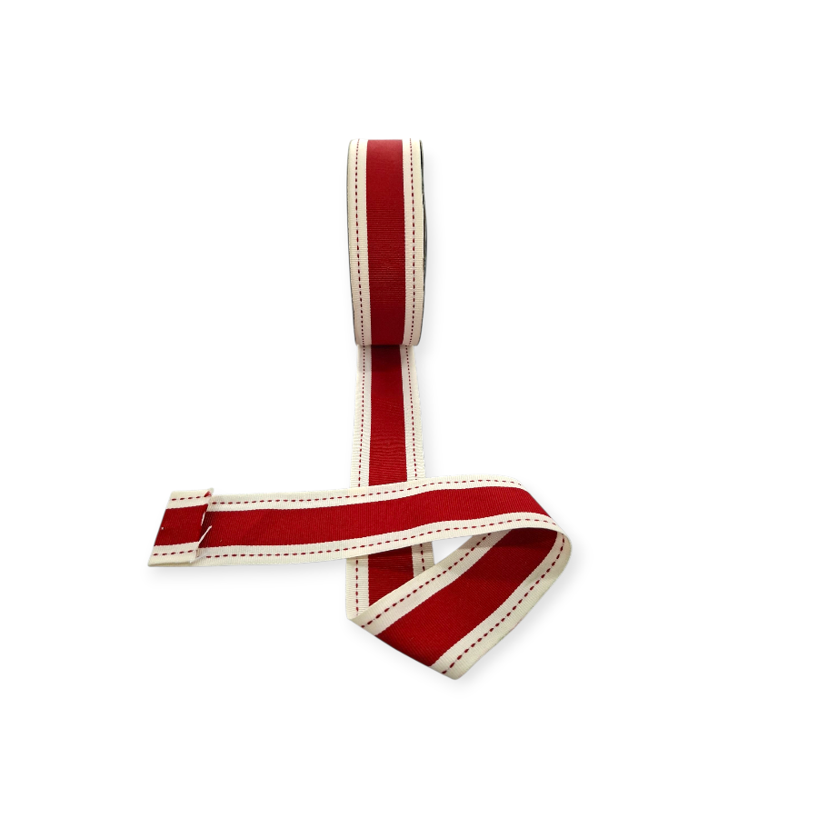 Denim Woven/Stitch Red/White 40mm