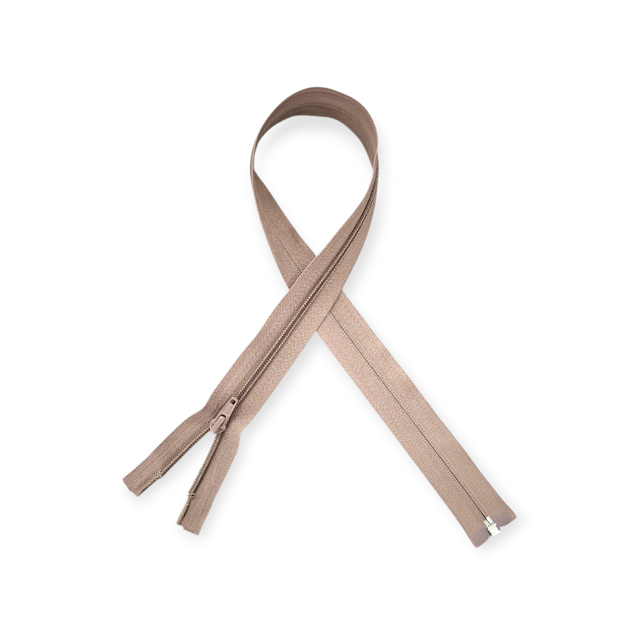 YKK Nylon O/END Zip 70cm Taupe