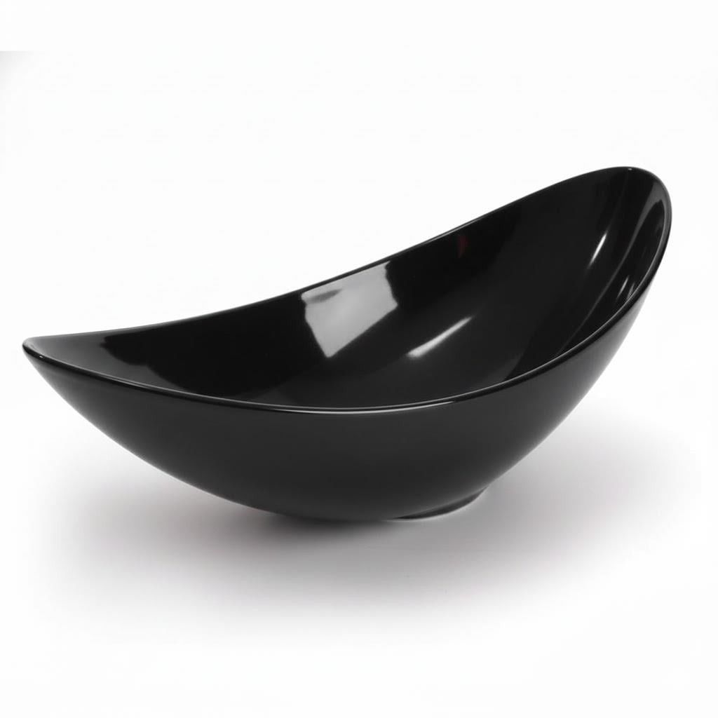 Goreme Melamine Termostar Gondola Presentation Serving Bowl Black/White GRM-503.