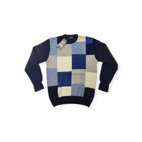 Grant Jersey Grant - 52482 Lambwool Colour Block Navy (7674243383385)