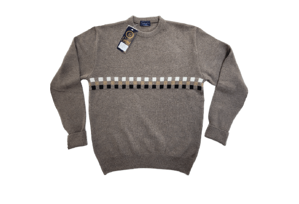 Grant Jersey Grant - 52483 Lambwool Colour Block Mink (7674260652121)