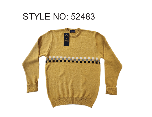 Grant Jersey Grant- 52483 Lambwool Colour Block Ochre (7674251739225)