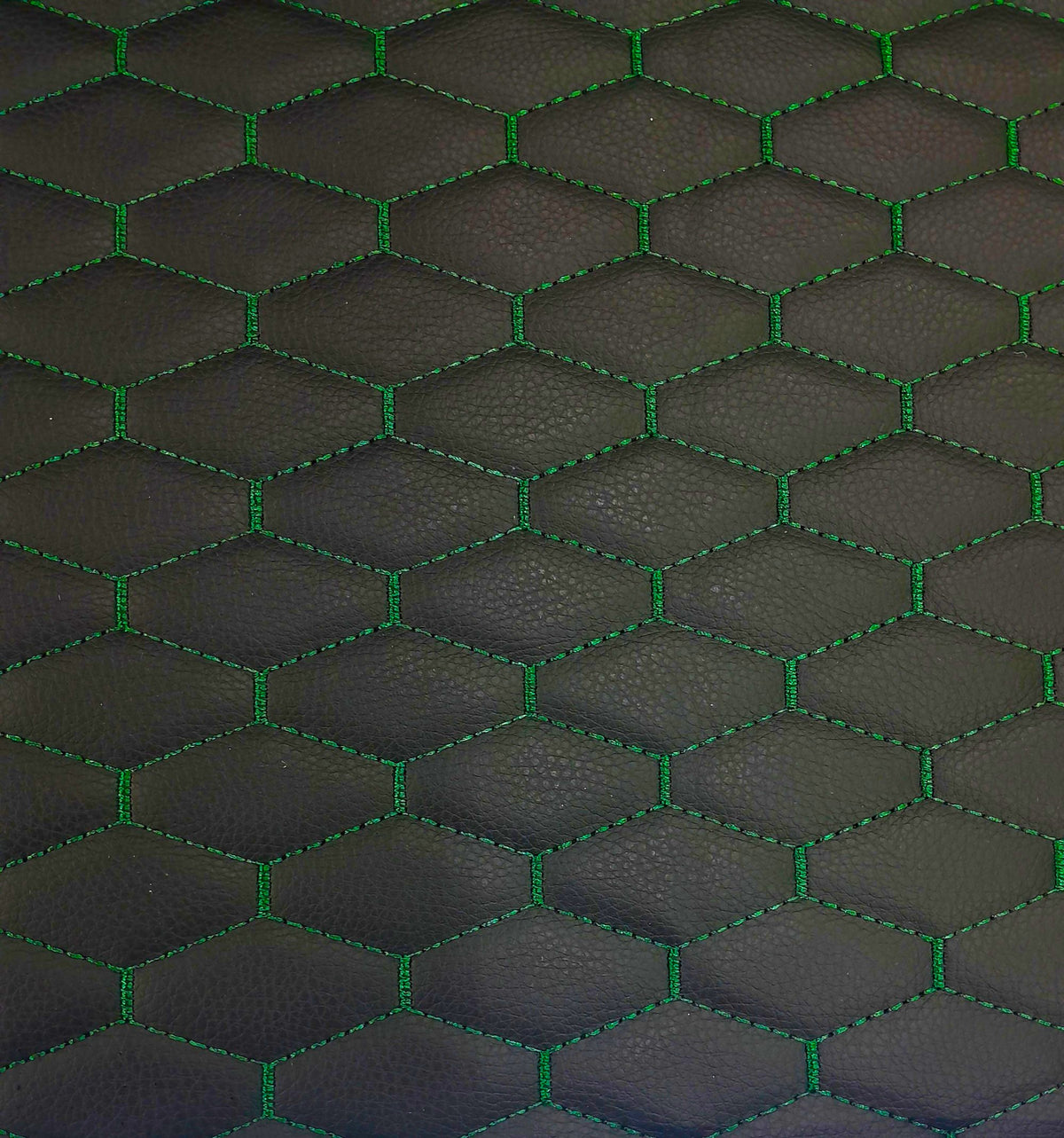 Bently Vinyl Car Fabric Black / Green 150 cm