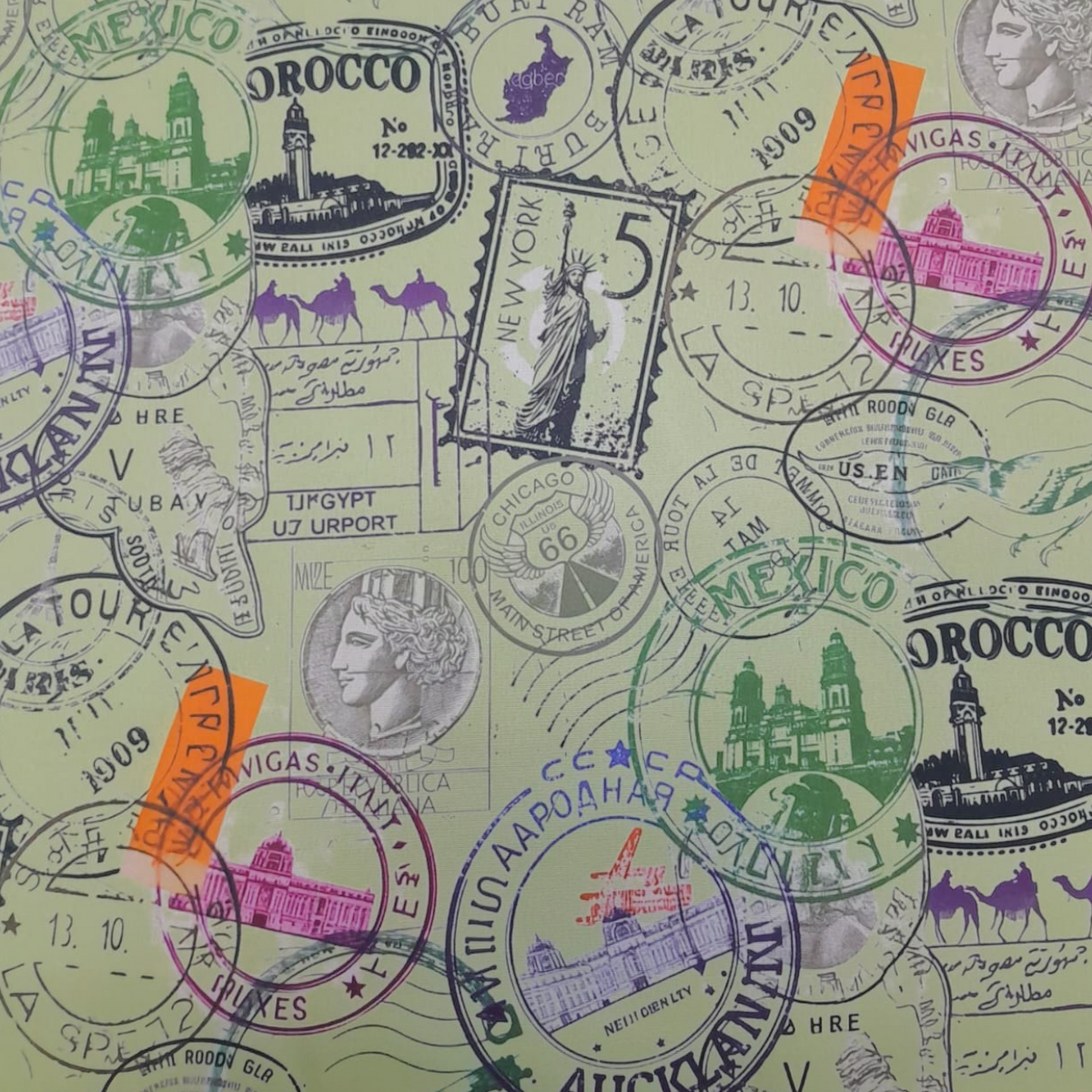 Fabric Printed Mini Matt Stamp D29 140 cm.