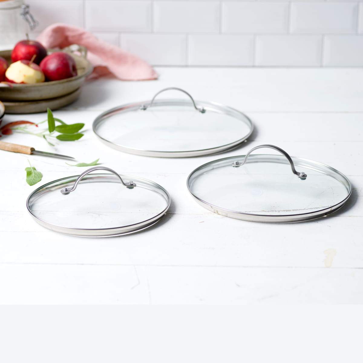 GREENPAN FRYING PAN GreenPan 24cm Cambridge Glass Lid CW000086-005 (7612260024409)