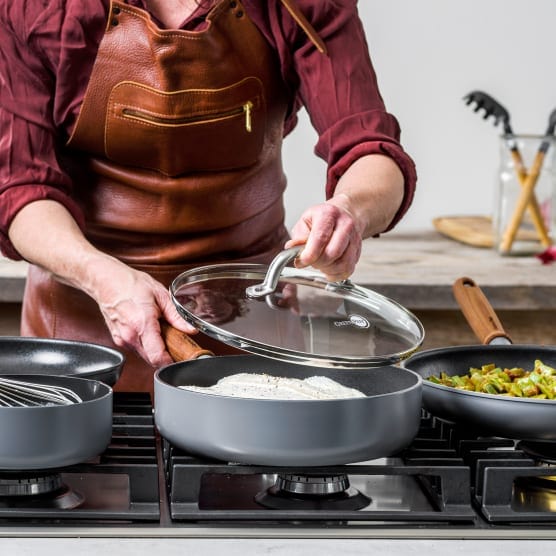 GREENPAN FRYING PAN GreenPan Mayflower Pro Cookware Set, 5-Piece CC005409-001 (7308149162073)