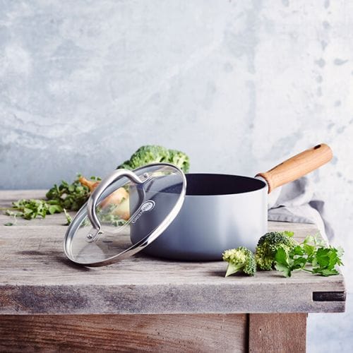 GREENPAN FRYING PAN GreenPan Mayflower Pro Non-Stick 18cm Saucepan with Lid CC005401-001 (7534335950937)