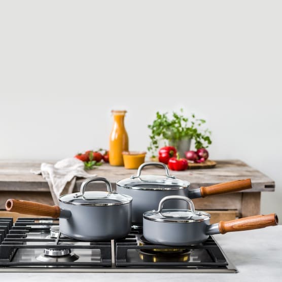 GREENPAN FRYING PAN GreenPan Mayflower Pro Saucepan Set 3-Piece CC005410-001 (7308156305497)