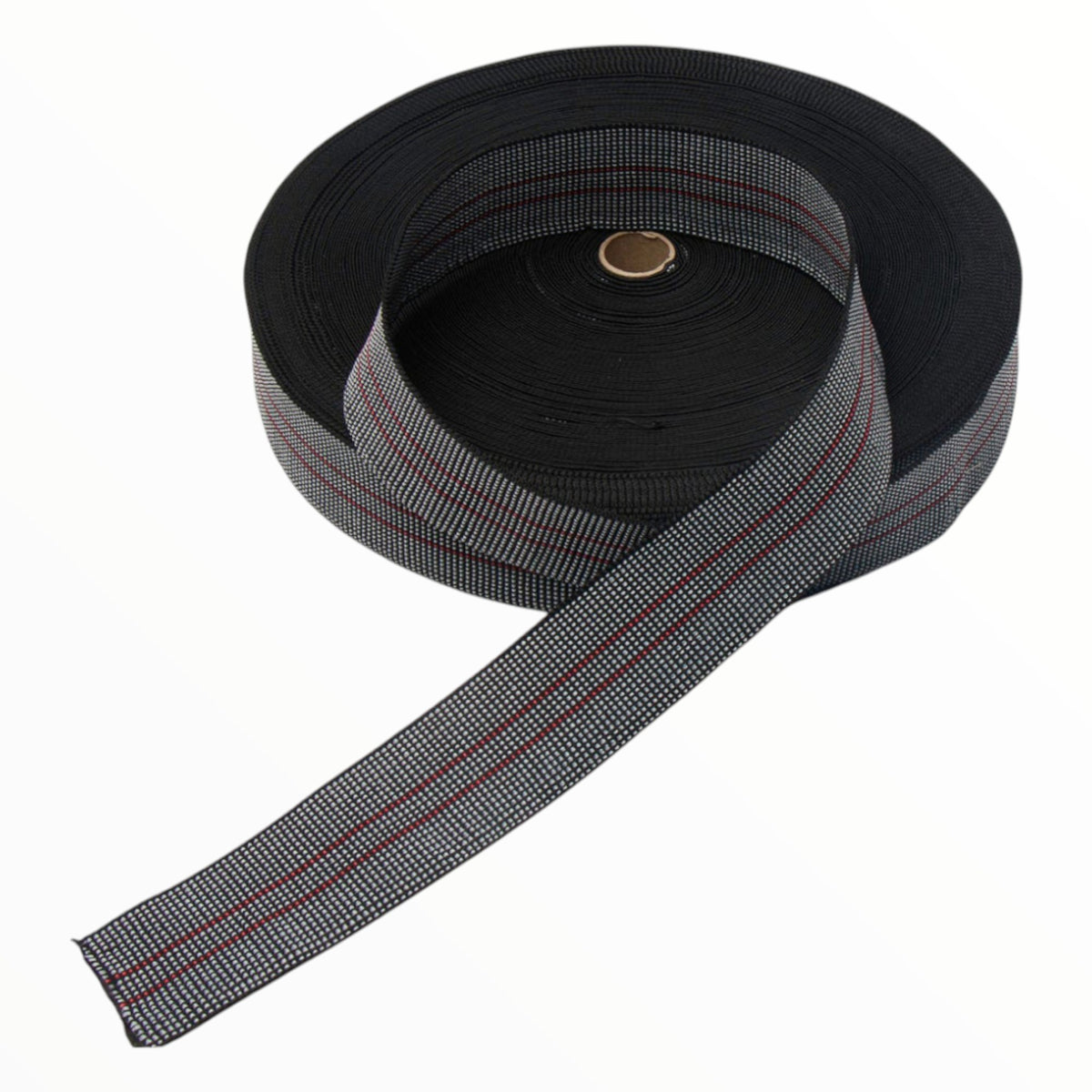 Elasto Webbing 2 Line Grey/Red 45 mm