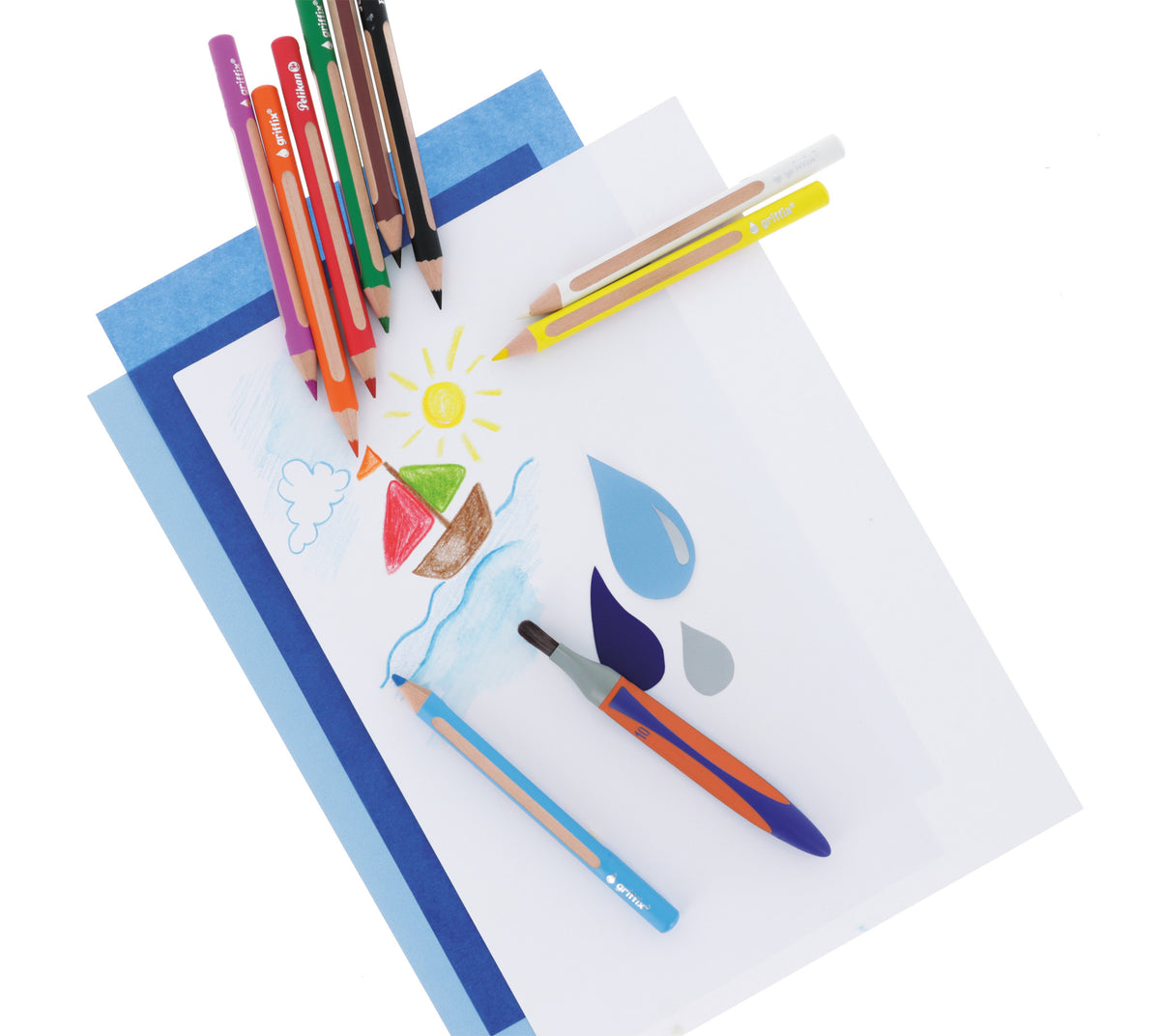 Pelikan Griffix School Brush Set With Brush Band 3-piece Set 700726