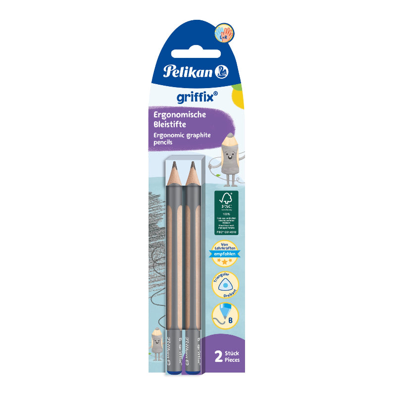 Pelikan Griffix Graph Pencil Strength B 2 Pieces In Folding 817028