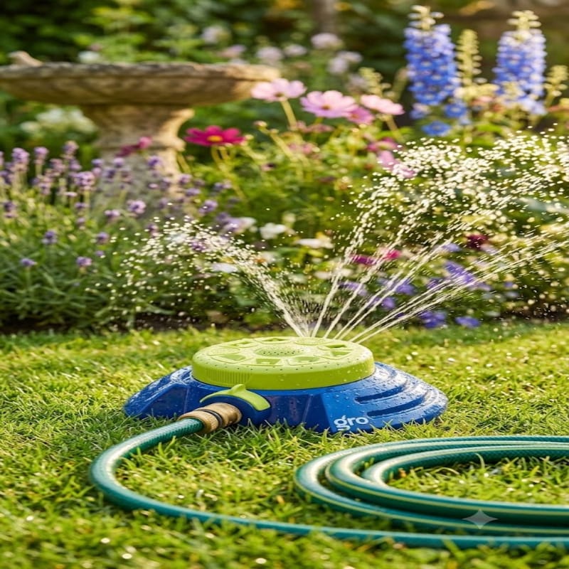 GRO Garden Sprinkler With Metal Base Sprinkler With Metal Base 9WAY