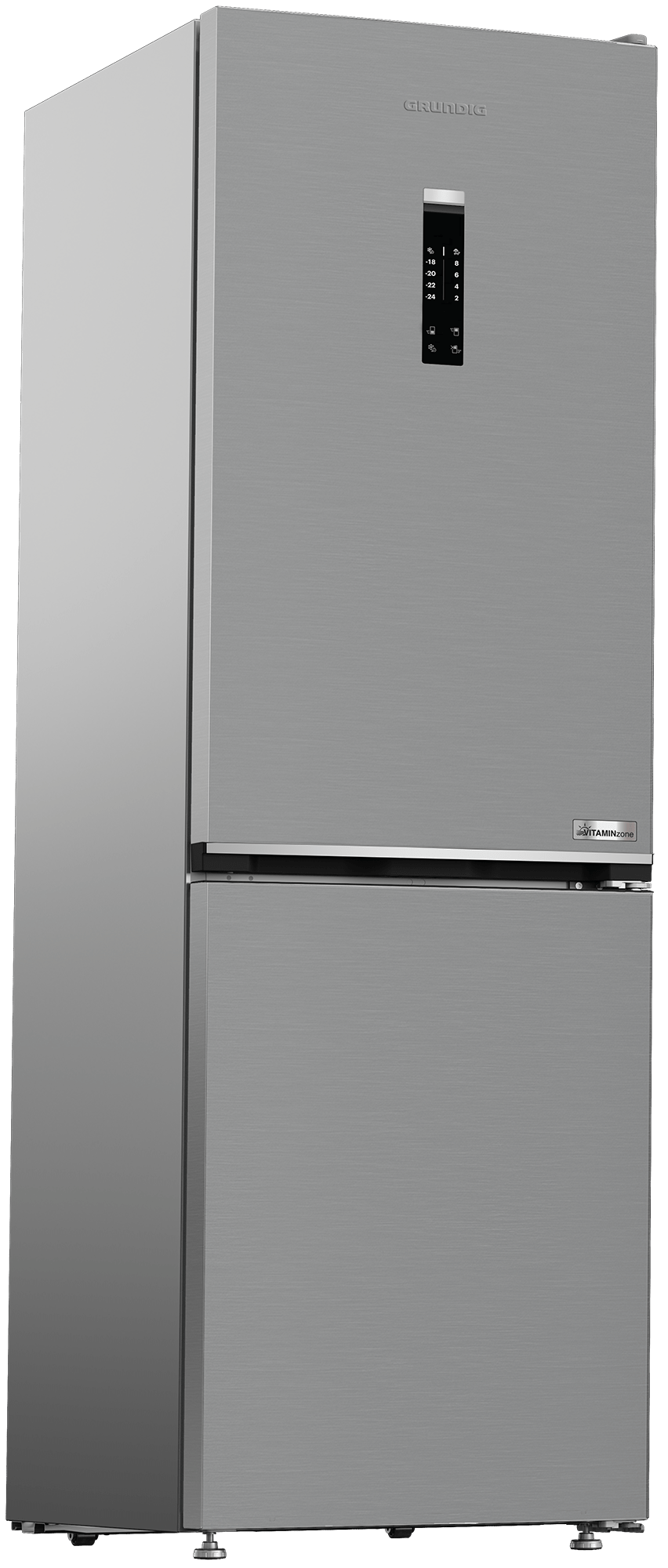 Grundig Fridge/Freezer Grundig 60cm Pearl Steel Fridge Freezer GKPN 46820 XP (7769532596313)