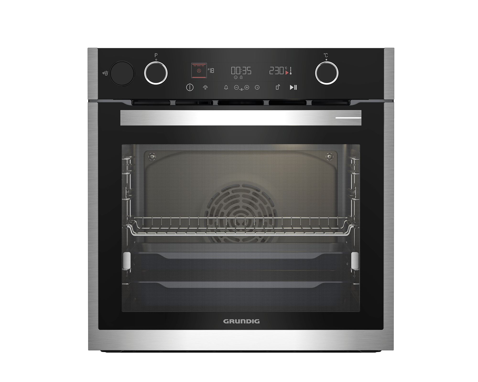 Grundig Oven Grundig 60cm  HotAero Pro Built-In Oven GEBD19401BHI