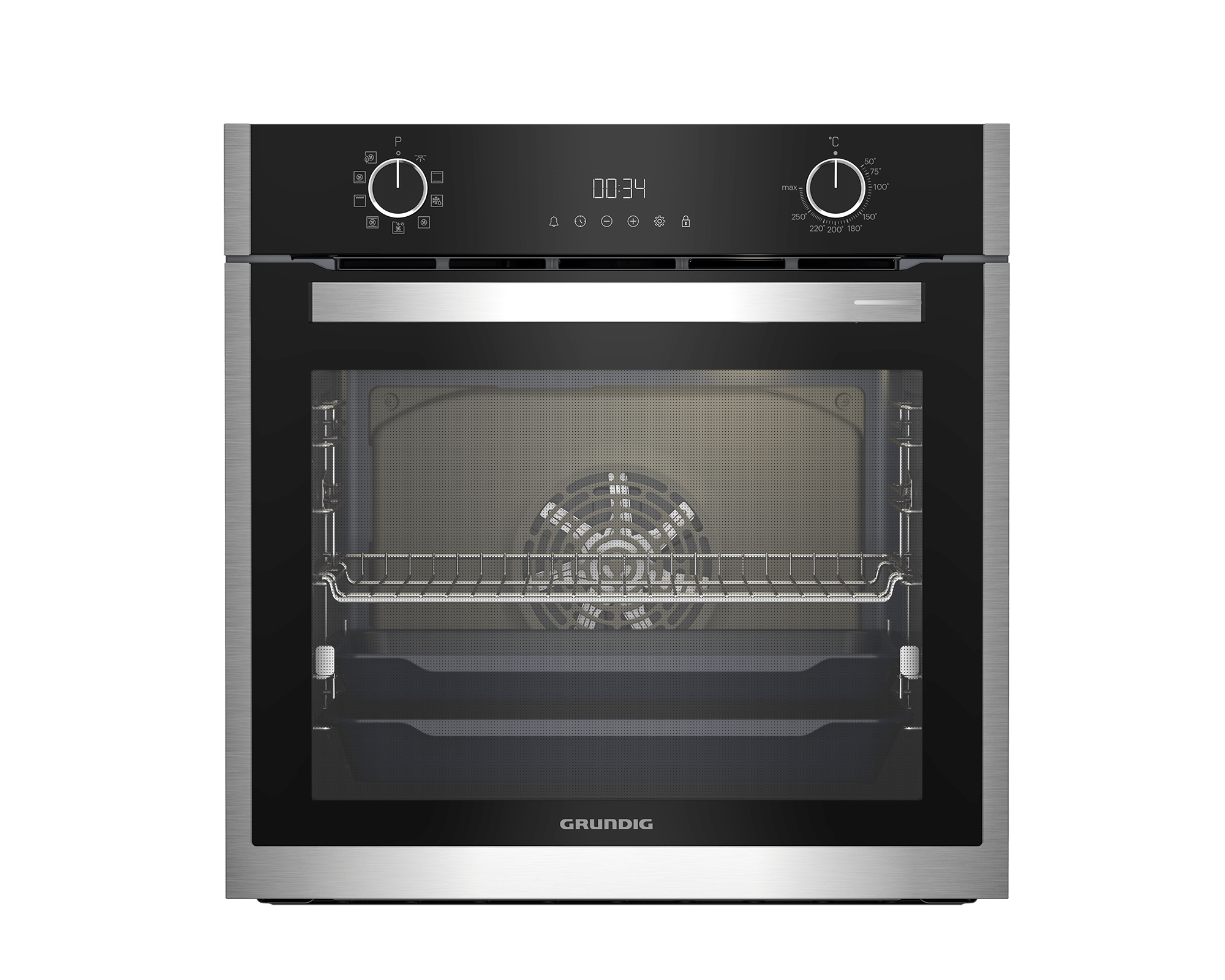 Grundig Oven Grundig 60cm Multifunction Oven GEBM19300BC (7877031919705)
