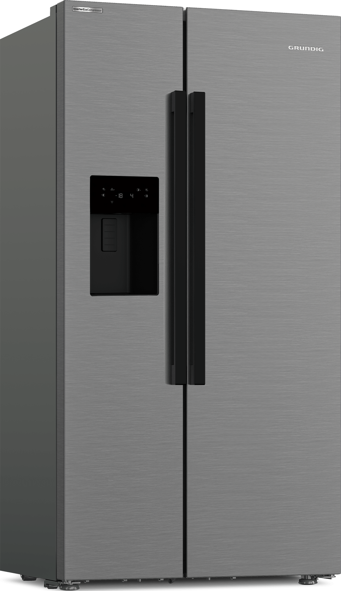 Grundig Side by side fridge Grundig 571L Pearl Steel Side By Side Fridge GSN30311FXBR