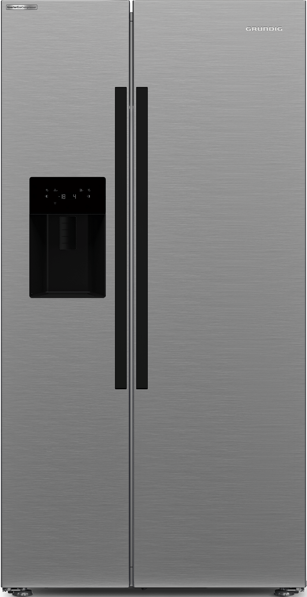 Grundig Side by side fridge Grundig 571L Pearl Steel Side By Side Fridge GSN30311FXBR