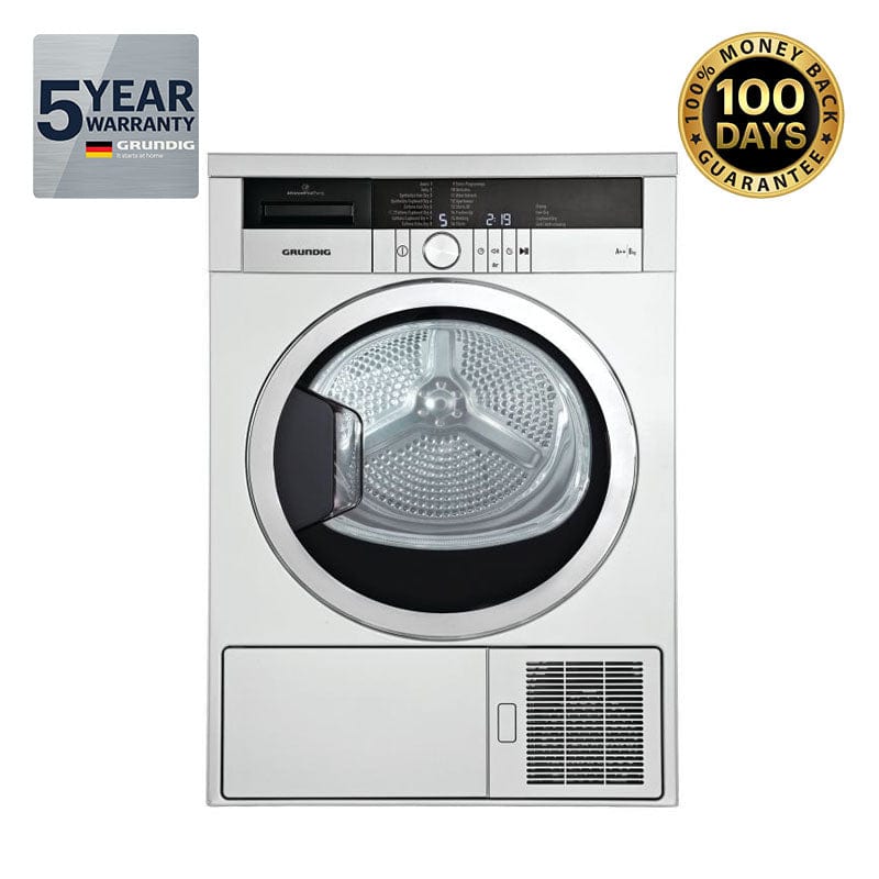 Grundig Tumble dryer Grundig 8kg Heat-pump Dryer GTN38250SGC (6546066407513)