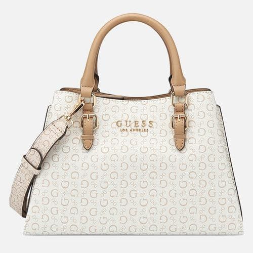 Guess Handbag Guess Barger Satchel - White