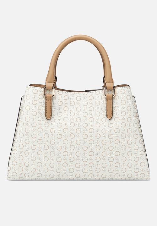 Guess Handbag Guess Barger Satchel - White