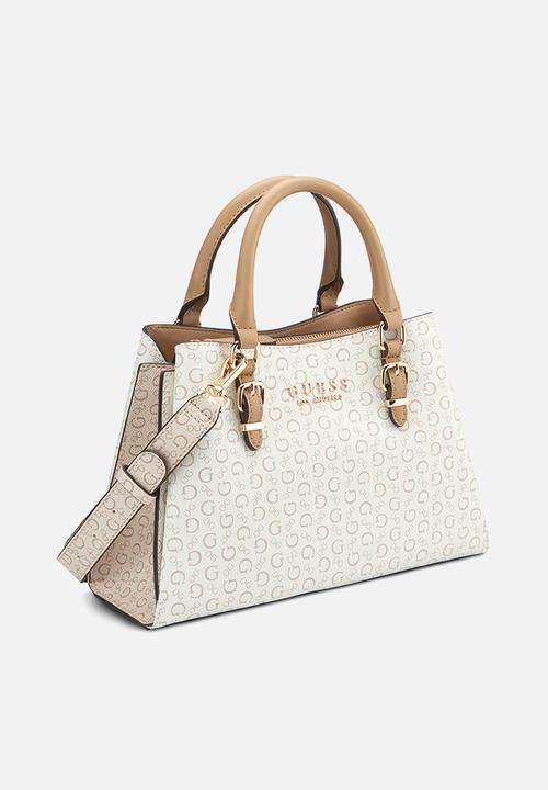 Guess Handbag Guess Barger Satchel - White