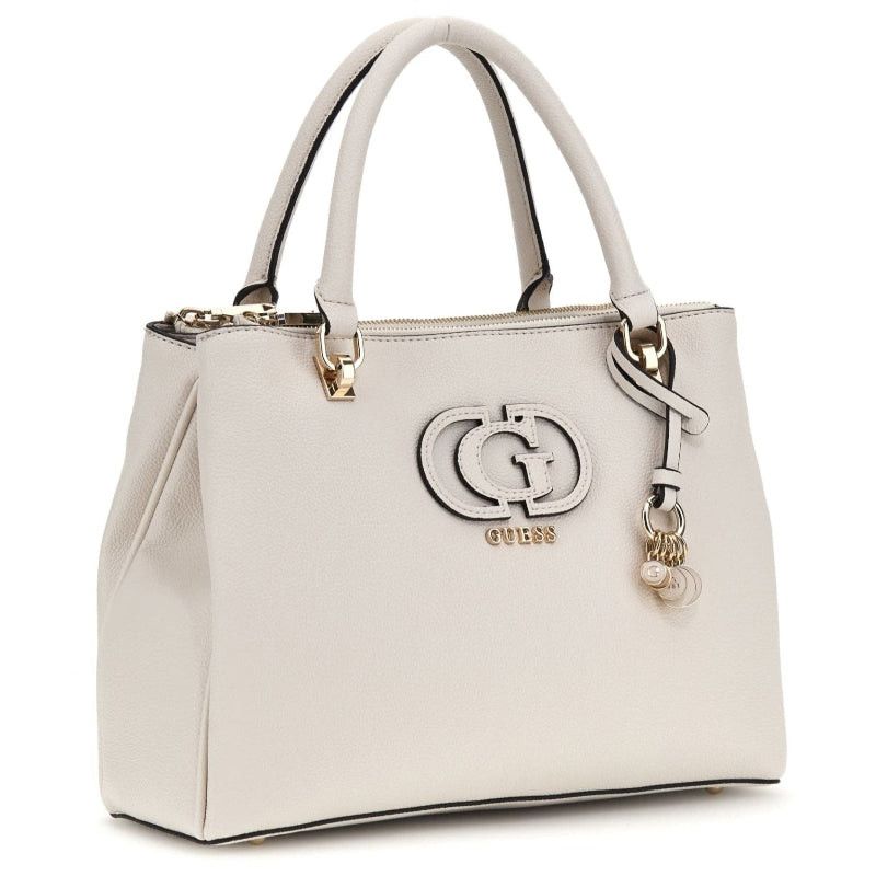 Guess Handbag Guess Calebra Hobo Status Satchel Bag Off White BG953606