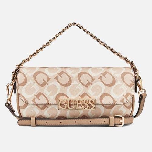 Guess Handbag Guess Daisee Crossbody Flap Caramel Multi JG971120