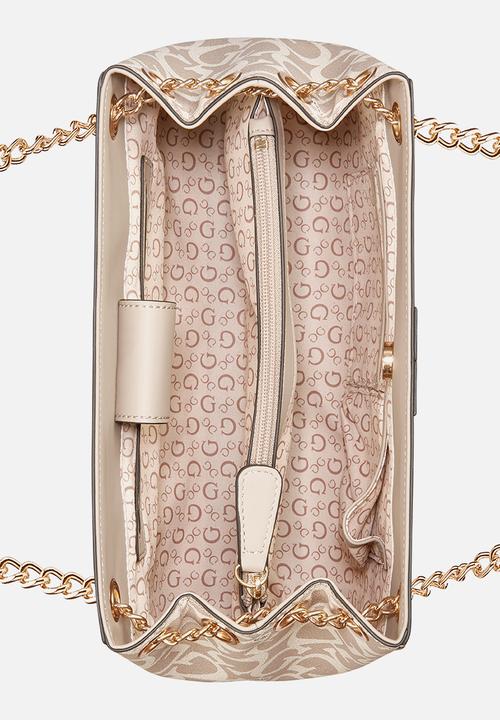 Guess Handbag Guess Kerry Satchel-Beige