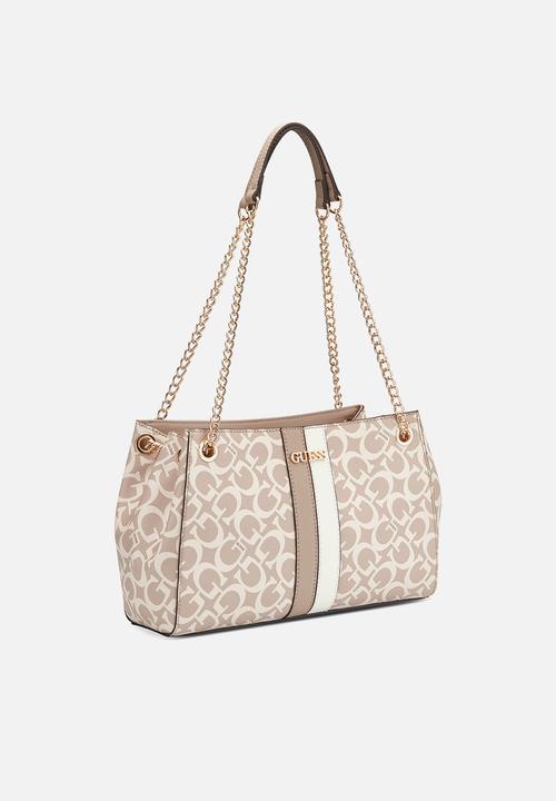 Guess Handbag Guess Kerry Satchel-Beige