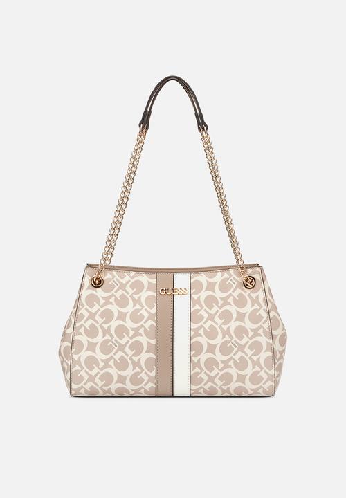 Guess Handbag Guess Kerry Satchel-Beige