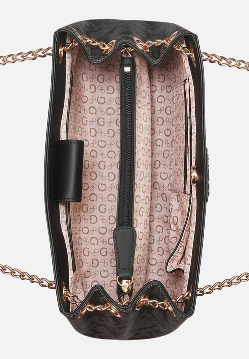 Guess Handbag Guess Kerry Satchel-Coal