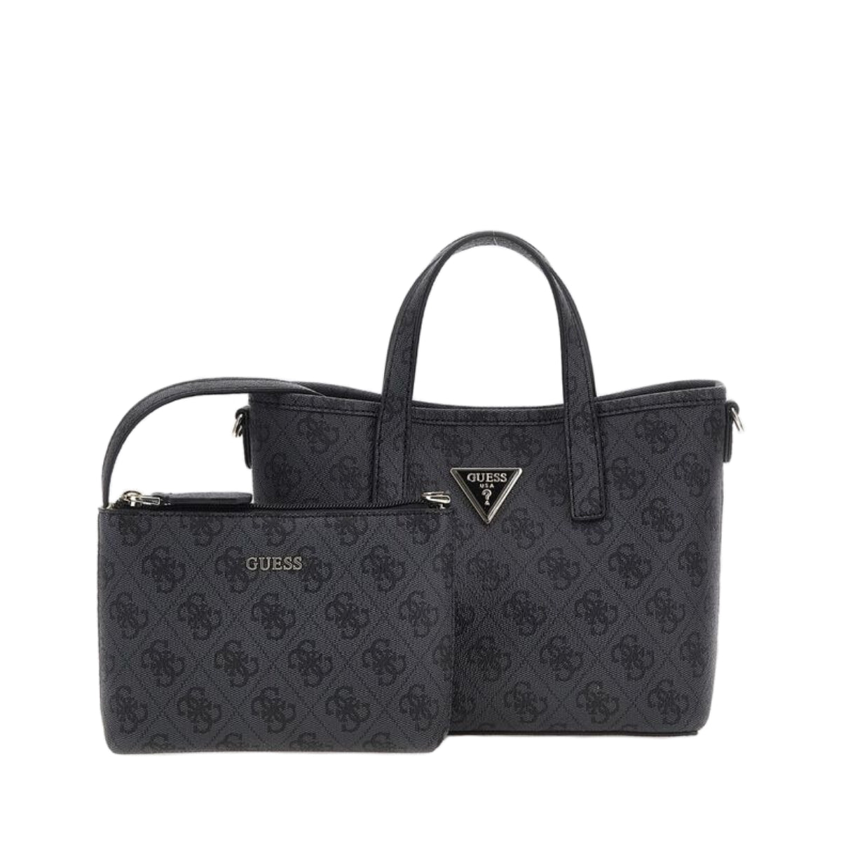 Guess Handbag Guess Latona II 4G Logo Mini Tote Handbag Coal SG869175