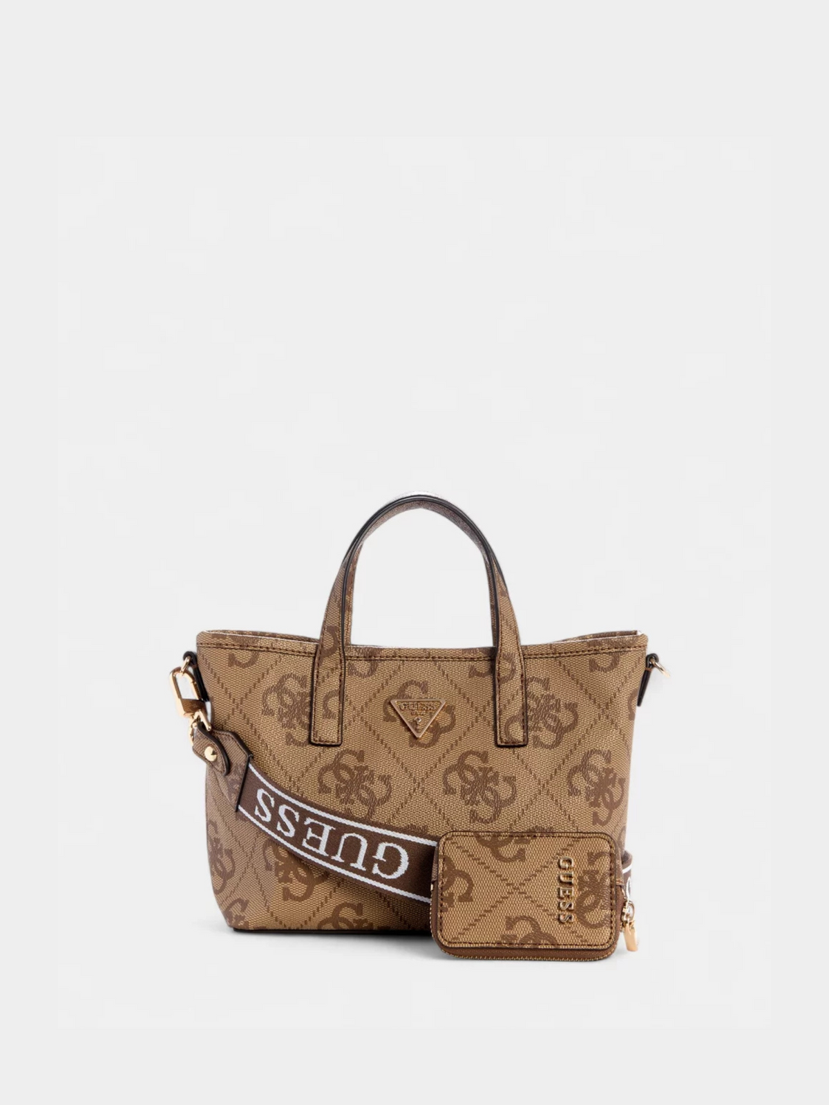 Guess Handbag Guess Latona II 4G Logo Mini Tote Handbag Latte SG869175