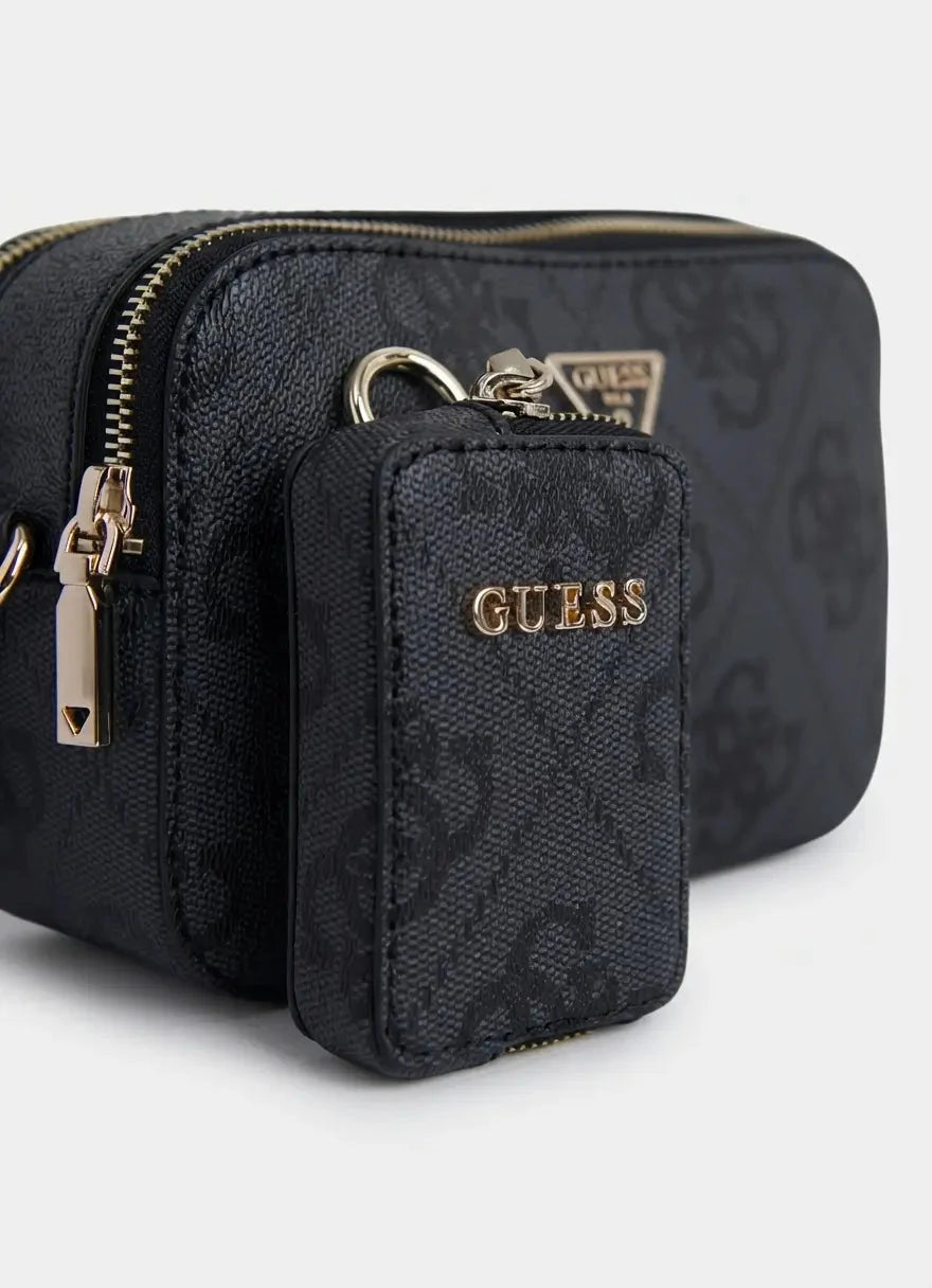 Guess Handbag Guess Latona II Camera Crossbody Coal Logo OS869113