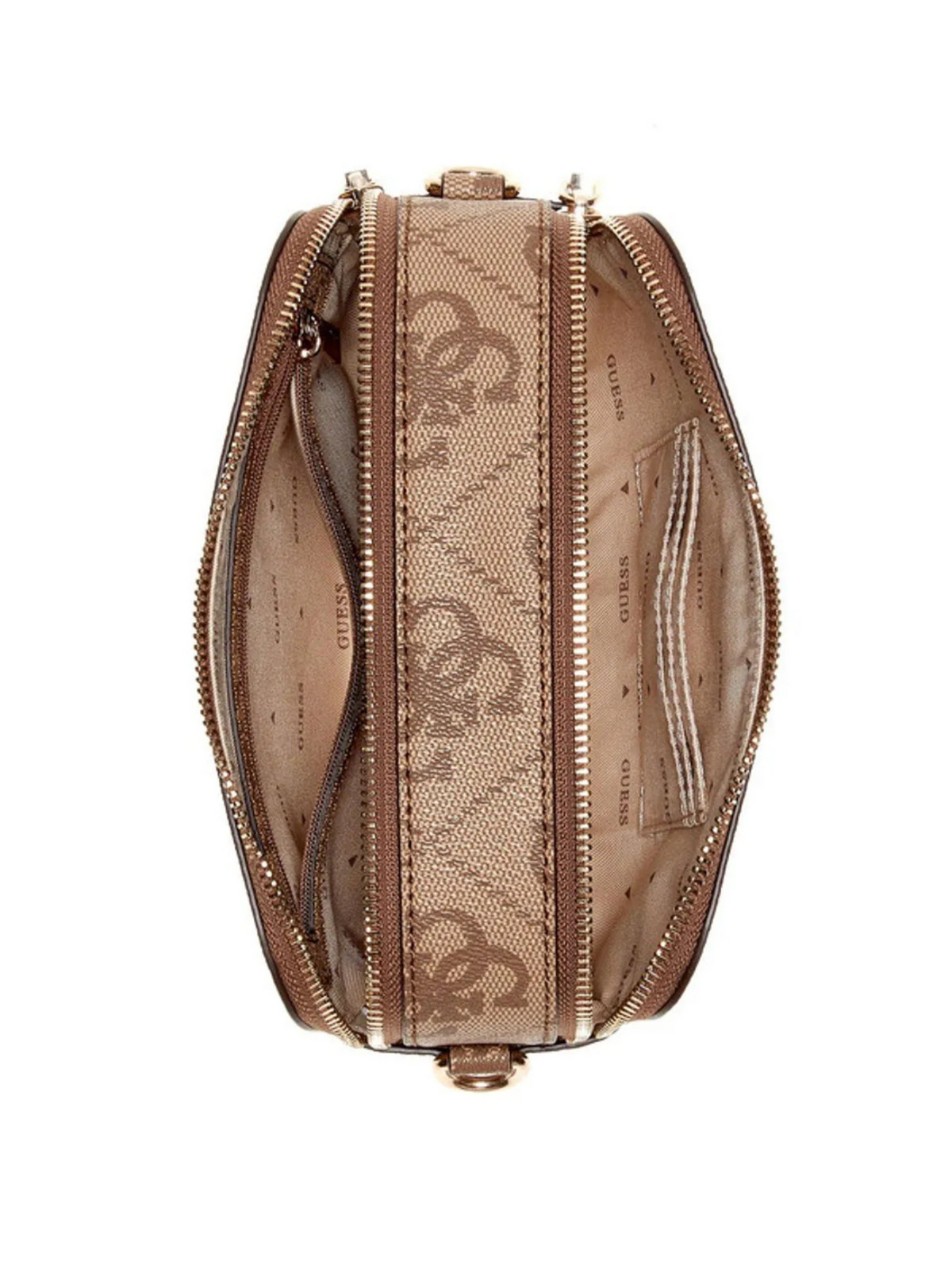 Guess Handbag Guess Latona II Camera Crossbody Latte Logo OS869113