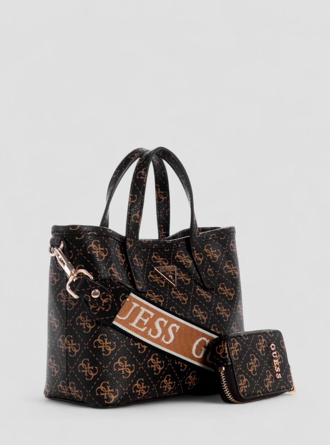 Guess Handbag Guess Latona II Mini Brown Logo SQ869175