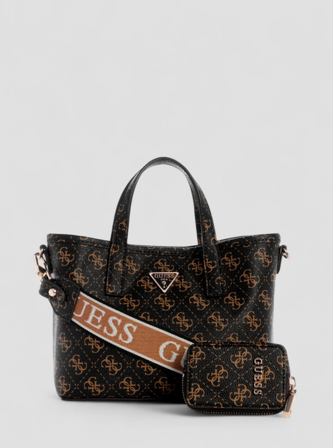 Guess Handbag Guess Latona II Mini Brown Logo SQ869175