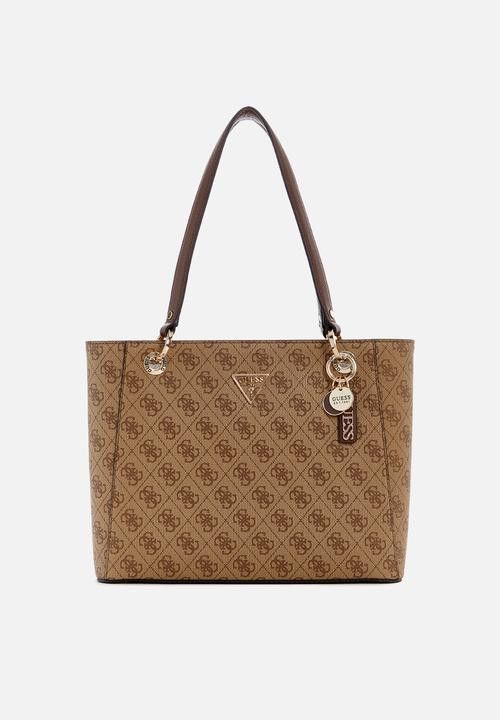 Guess Handbag Guess Noelle II Logo Small Tote Latte/Brown BG967224