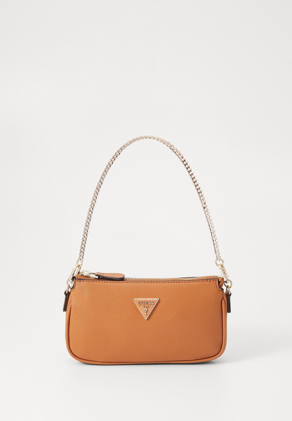 Guess Handbag Guess Noelle II Mini Double Pouch Crossbody Light Cognac ZG967271