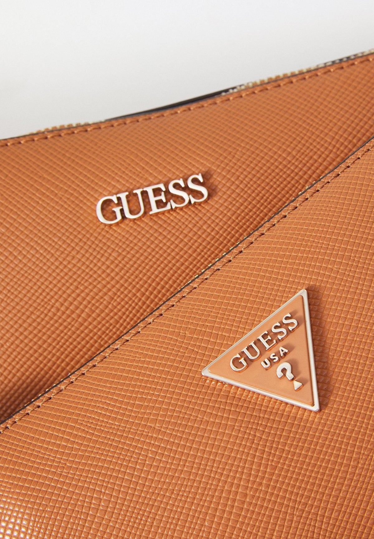 Guess Handbag Guess Noelle II Mini Double Pouch Crossbody Light Cognac ZG967271