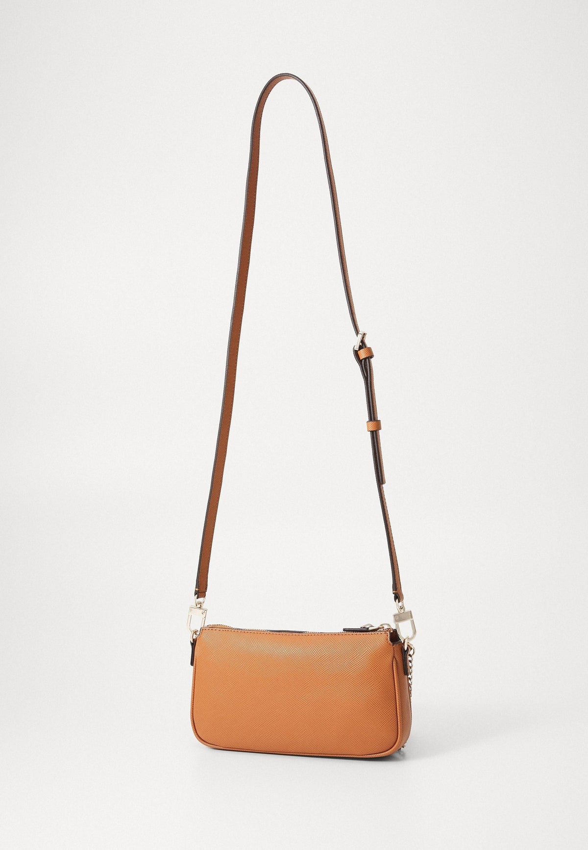 Guess Handbag Guess Noelle II Mini Double Pouch Crossbody Light Cognac ZG967271