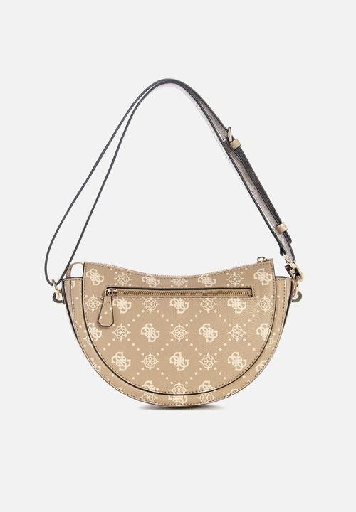 Guess Handbag Guess Silia Convertible Shoulder Bag Biscotti Logo GP989018