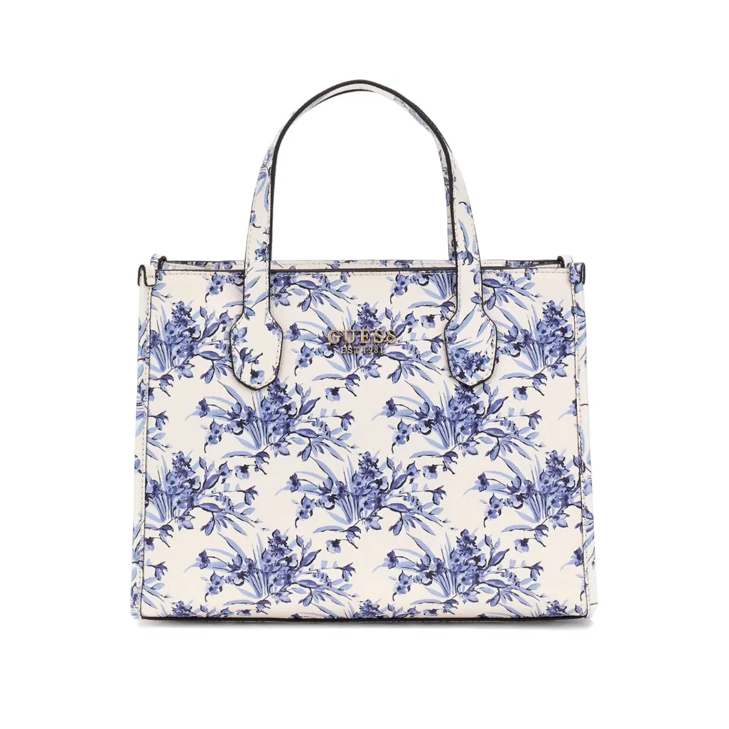 Guess Handbag Guess Silvana 2 Compartment Bag Floral Multi Tote Bag FG866522