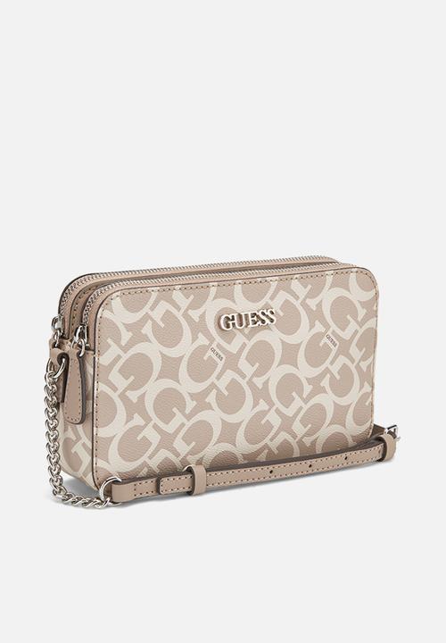 Guess Handbag Guess Tidewood Mini Compartment xbdy-Caramel