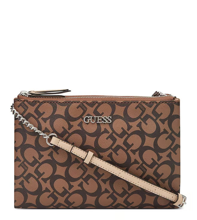 Guess Handbag Guess Tidewood Mini Crossbody Bag Cocoa JJ942976
